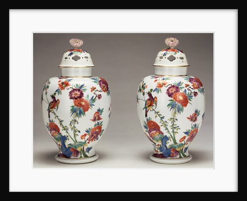 Pair of Lidded Vases by Meissen Porcelain Manufactory