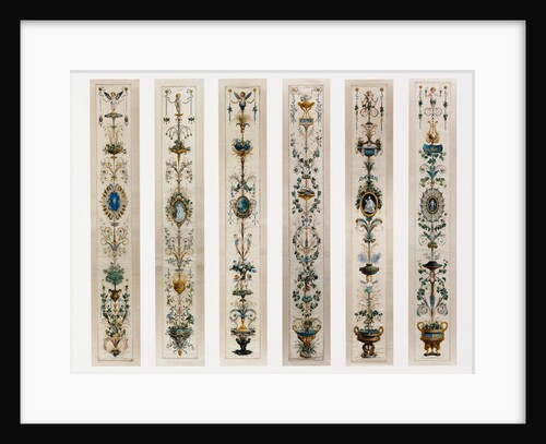 Six Painted Panels by Anonymous