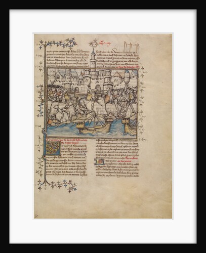 A Battle from the Trojan War by First Master of the Bible historiale of Jean de Berry