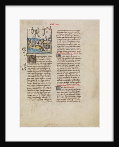 The Fleet of Hannibal Sailing to Spain by First Master of the Bible historiale of Jean de Berry