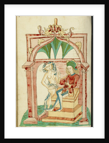 Josaphat Enthroned Tempted by a Naked Woman by Follower of Hans Schilling