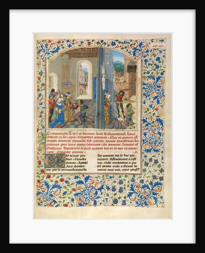 Orsines Presenting a Gift to Alexander and the Execution of Orsines by Master of the Jardin de vertueuse consolation and assistant