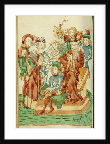 Pagan and Christian Scholars Debating before King Avenir and Josaphat by Follower of Hans Schilling