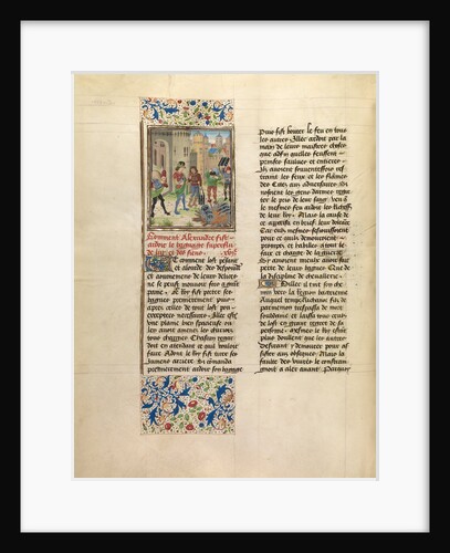 Alexander Orders the Destruction of His Army's Excess Baggage by Master of the Jardin de vertueuse consolation and assistant