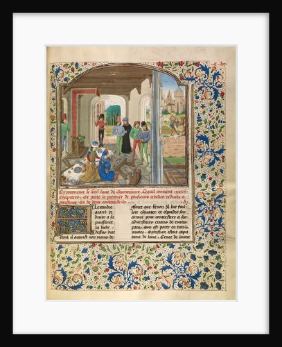 Alexander Fights with a Lion and Kills Clitus by Master of the Jardin de vertueuse consolation and assistant