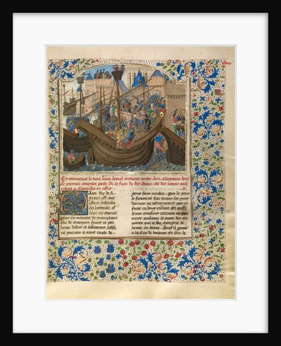 Alexander Attacks the City of Tyre by Master of the Jardin de vertueuse consolation and assistant