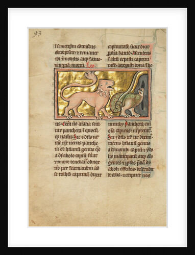 A Lion and a Winged Dragon by Anonymous