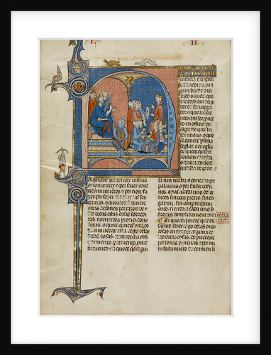 Initial N: King James I of Aragon Overseeing a Court of Law by Anonymous