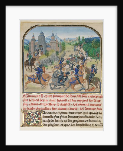 Fromont de Lens Leaving Bordeaux and the Battle against the Army of Gasgogne by Loyset Liédet