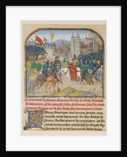 The Battle Between Arnault de Lorraine and His Wife Lydia by Loyset Liédet