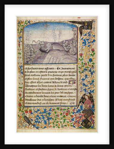 Bishop Theophilus Finding the Grave of Saint Anthony by Master of the Brussels Romuléon