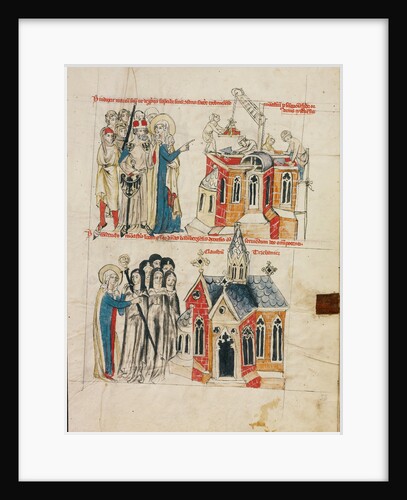 Saint Hedwig and the New Convent, Nuns from Bamberg Settling at the New Convent by Court workshop of Duke Ludwig I of Liegnitz and Brieg