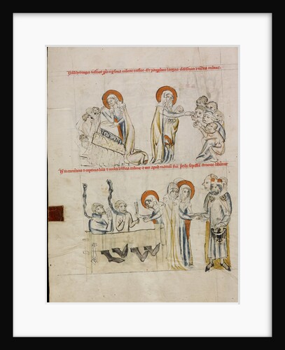Saint Hedwig Caring for the Sick, Saint Hedwig Caring for Prisoners by Court workshop of Duke Ludwig I of Liegnitz and Brieg