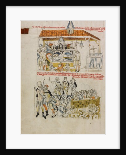 The Sick, the Leprous, and the Lame Praying at Saint Hedwig's Tomb, People Coming to Visit Saint Hedwig's Tomb by Court workshop of Duke Ludwig I of Liegnitz and Brieg