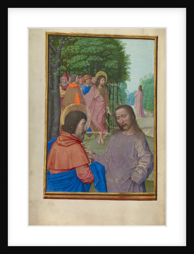 Saint John the Baptist Preaching and Christ with the Apostles by Workshop of Master of the First Prayer Book of Maximilian