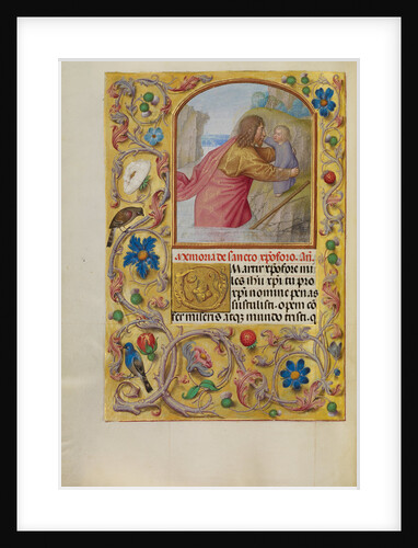 Saint Christopher Carrying the Christ Child by Workshop of Master of the First Prayer Book of Maximilian