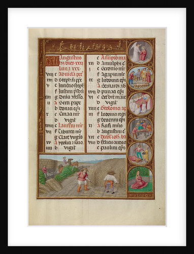 Reaping, Zodiacal Sign of Virgo by Workshop of the Master of James IV of Scotland