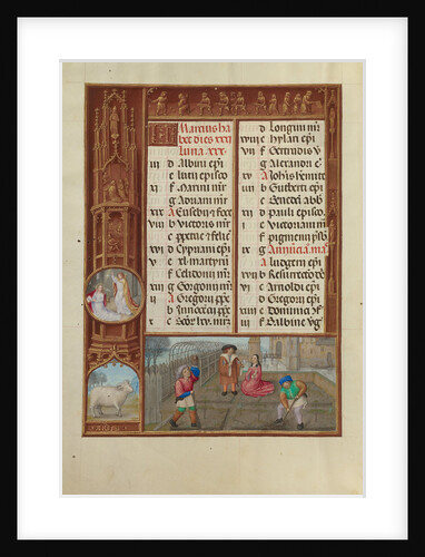 Gardening, Zodiacal Sign of Aries by Workshop of the Master of James IV of Scotland