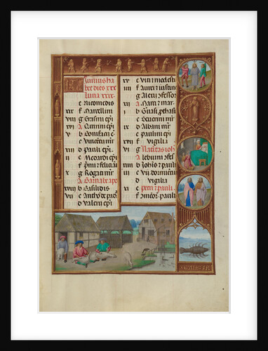Sheepshearing, Zodiacal Sign of Cancer by Workshop of the Master of James IV of Scotland