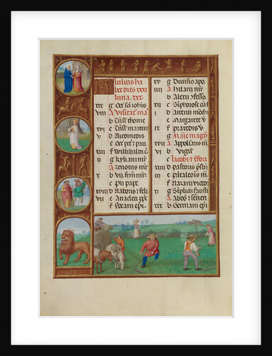 Mowing, Zodiacal Sign of Leo by Workshop of the Master of James IV of Scotland