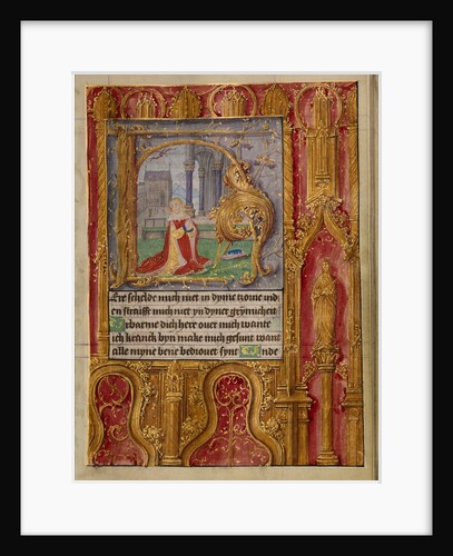 Initial H: David in Prayer by Workshop of Gerard Horenbout