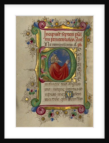 Initial D: David in Prayer by Taddeo Crivelli