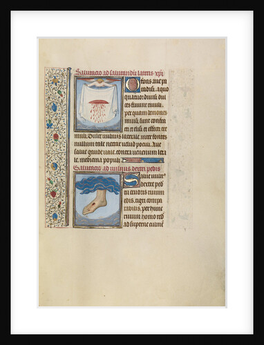 An Angel Holding a Cloth with Christ's Bleeding Wound, Christ's Right Foot with Wound by Willem Vrelant