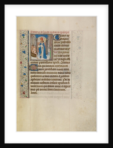 Saint Nicholas Rescuing Three Youths from a Tub by Workshop of Willem Vrelant