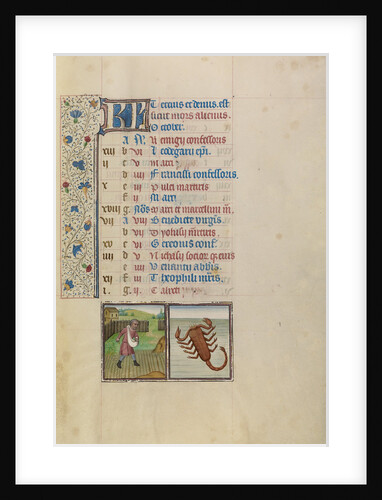 A Man Sowing, Zodiacal Sign of Scorpio by Workshop of Willem Vrelant