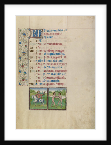 A Man Hawking, Zodiacal Sign of Gemini by Workshop of Willem Vrelant