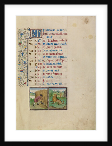 A Man Reaping, Zodiacal Sign of Leo by Workshop of Willem Vrelant