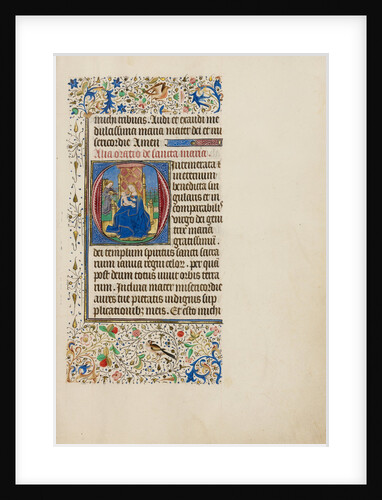 Initial O: The Virgin and Child Enthroned by Master of the Llangattock Hours