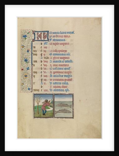 A Man Chopping a Tree, Zodiacal Sign of Pisces by Workshop of Willem Vrelant