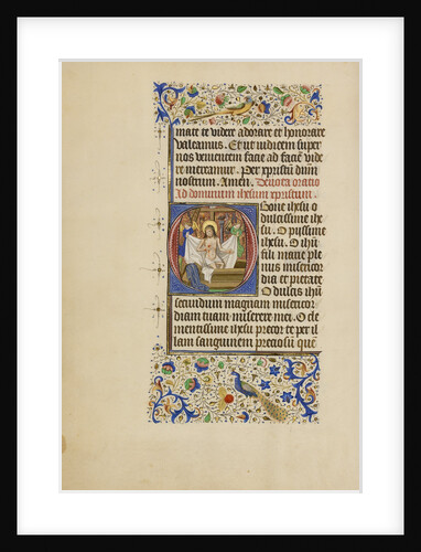 Initial O: The Man of Sorrows by Master of the Llangattock Hours