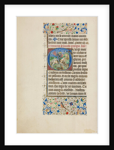 Initial G: Saint George and the Dragon by Master of the Llangattock Hours