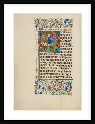 Initial O: The Martyrdom of Saint Erasmus by Master of the Llangattock Hours