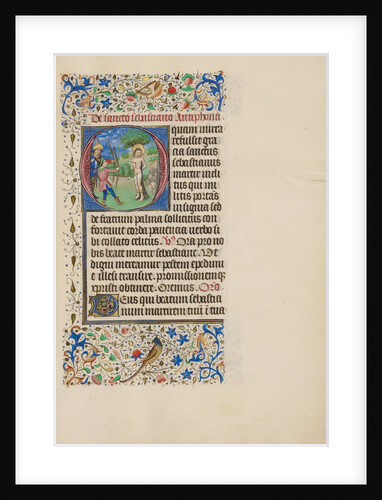 Initial O: The Martyrdom of Saint Sebastian by Master of the Llangattock Hours