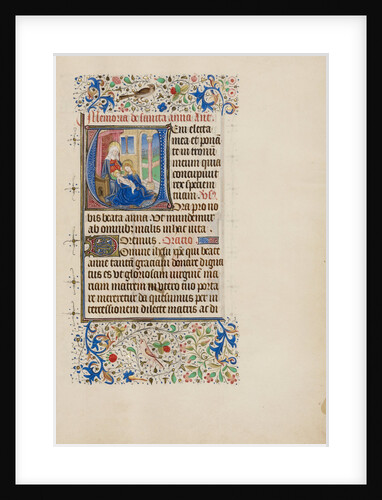 Initial V: The Virgin and Child with Saint Anne by Master of the Llangattock Hours