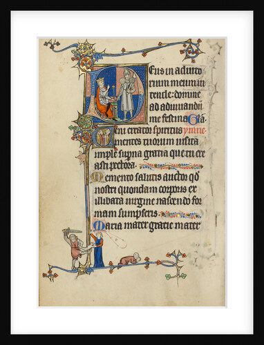 Initial D: Herod Ordering the Massacre of the Innocents, Initial V: Clerics Singing by Anonymous