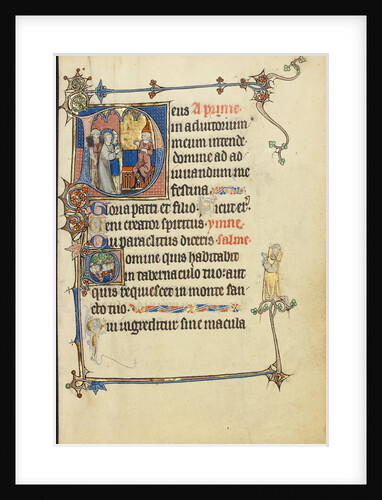 Initial D: Christ before Caiaphas, Initial D: The Virgin Mary with Apostles by Anonymous