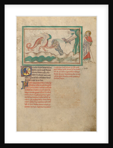 The Dragon Hurls Water after the Woman Clothed in the Sun by Anonymous