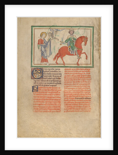 The Opening of the Second Seal: The Second Horseman, Initial E: Two Animals by Anonymous