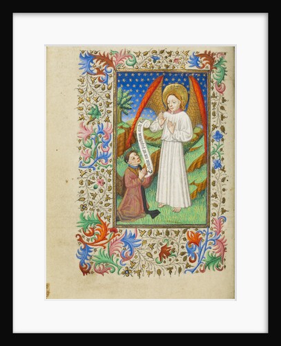 A Patron and His Guardian Angel by Master of Sir John Fastolf