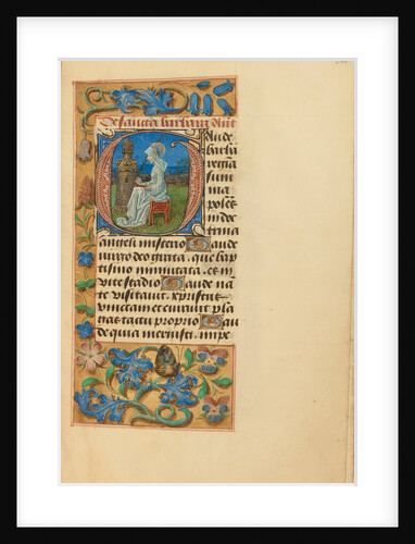 Initial G: Saint Barbara by Master of the Dresden Prayer Book