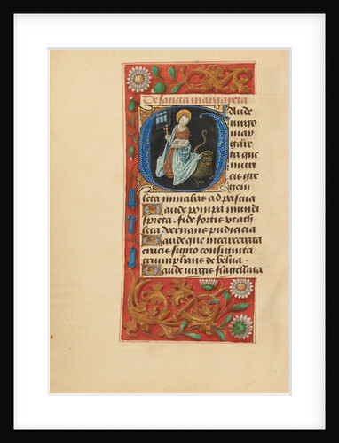 Initial G: Saint Margaret by Master of the Dresden Prayer Book
