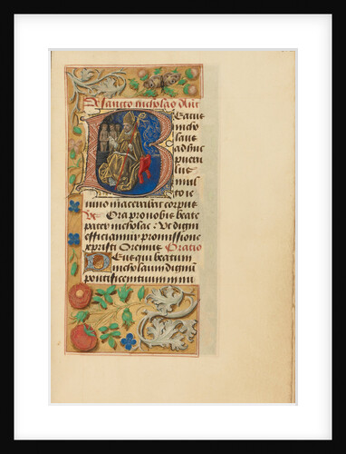 Initial B: Saint Nicholas by Master of the Dresden Prayer Book