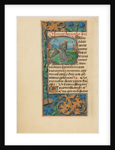 Initial S: The Stigmatization of Saint Francis by Master of the Dresden Prayer Book