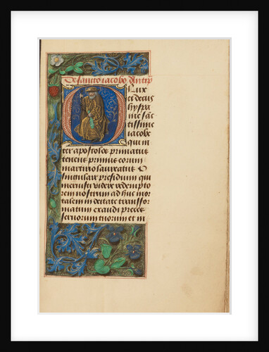 Initial O: Saint James the Greater by Master of the Dresden Prayer Book