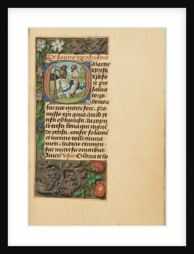 Initial O: Saint Christopher by Master of the Dresden Prayer Book