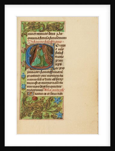 Initial E: Saint Sebastian by Master of the Dresden Prayer Book